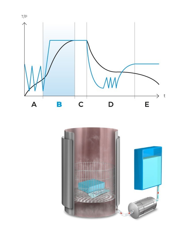 Autoclaves verticaux avec prévide et séchage RAYPA